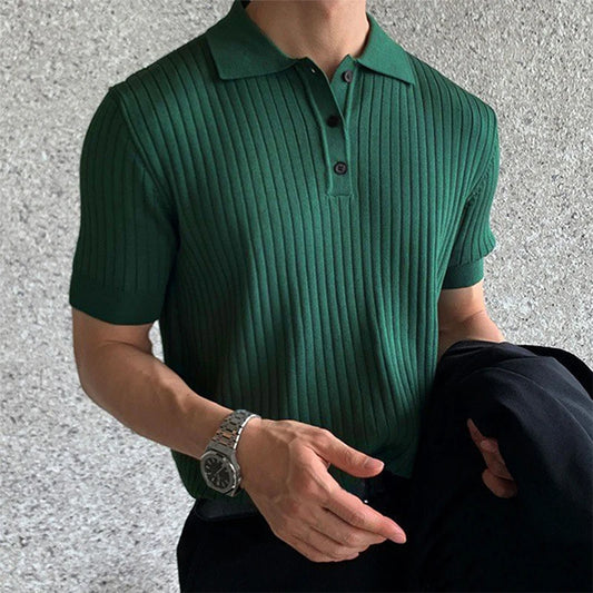 Luxury Striped Polo Shirt